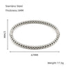 Wholesale Fashion Retro Style Stainless Steel Geometric Bracelet With Electroplating
