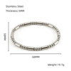 Wholesale Fashion Retro Style Stainless Steel Geometric Bracelet With Electroplating