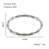 Wholesale Fashion Retro Style Stainless Steel Geometric Bracelet With Electroplating