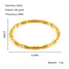 Wholesale Fashion Retro Style Stainless Steel Geometric Bracelet With Electroplating