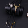 Wholesale Fashion Retro Unisex Alloy And Artificial Leather Animal Cow Head Handmade Necklace
