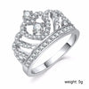 Wholesale Fashion Rings Alloy Zircon Retro Crown Style Unisex Jewelry