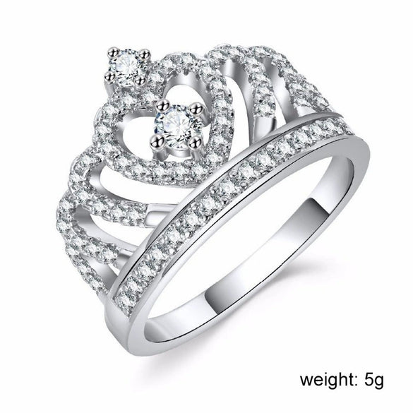 Wholesale Fashion Rings Alloy Zircon Retro Crown Style Unisex Jewelry