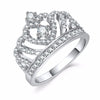 Wholesale Fashion Rings Alloy Zircon Retro Crown Style Unisex Jewelry