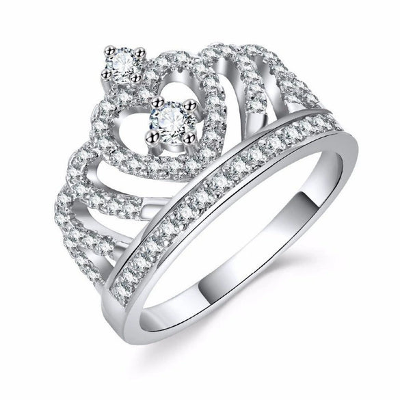 Wholesale Fashion Rings Alloy Zircon Retro Crown Style Unisex Jewelry