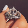 Wholesale Fashion Rings Alloy Zircon Retro Crown Style Unisex Jewelry
