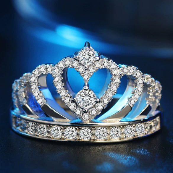 Wholesale Fashion Rings Alloy Zircon Retro Crown Style Unisex Jewelry