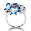 Wholesale Fashion Rings Metal Blooming Flowers Minimalist Style Electroplating Unisex Jewelry