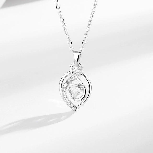 Wholesale Fashion S925 Silver Heart Shape Pendant Necklace