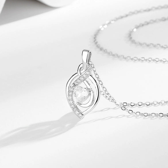 Wholesale Fashion S925 Silver Heart Shape Pendant Necklace