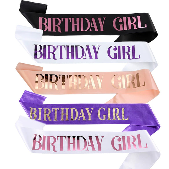 Wholesale Fashion Shoulder Strap Etiquette Belt In Pink And Purple For Birthday Party Made Of Sardine With Color Printing