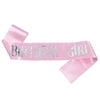 Wholesale Fashion Shoulder Strap Etiquette Belt In Pink And Purple For Birthday Party Made Of Sardine With Color Printing