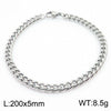Wholesale Fashion Simple Hip Hop Unisex Titanium Steel Electroplating Treatment Side Flat Chain Geometry Pattern Jewelry Bracelet