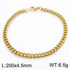 Wholesale Fashion Simple Hip Hop Unisex Titanium Steel Electroplating Treatment Side Flat Chain Geometry Pattern Jewelry Bracelet
