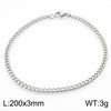 Wholesale Fashion Simple Hip Hop Unisex Titanium Steel Electroplating Treatment Side Flat Chain Geometry Pattern Jewelry Bracelet