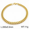Wholesale Fashion Simple Hip Hop Unisex Titanium Steel Electroplating Treatment Side Flat Chain Geometry Pattern Jewelry Bracelet