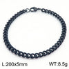 Wholesale Fashion Simple Hip Hop Unisex Titanium Steel Electroplating Treatment Side Flat Chain Geometry Pattern Jewelry Bracelet