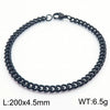 Wholesale Fashion Simple Hip Hop Unisex Titanium Steel Electroplating Treatment Side Flat Chain Geometry Pattern Jewelry Bracelet