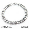 Wholesale Fashion Simple Hip Hop Unisex Titanium Steel Electroplating Treatment Side Flat Chain Geometry Pattern Jewelry Bracelet