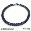 Wholesale Fashion Simple Hip Hop Unisex Titanium Steel Electroplating Treatment Side Flat Chain Geometry Pattern Jewelry Bracelet