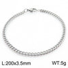 Wholesale Fashion Simple Hip Hop Unisex Titanium Steel Electroplating Treatment Side Flat Chain Geometry Pattern Jewelry Bracelet