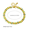 Wholesale Fashion Simple Allmatch Goldplated Stainless Steel Leafpatterned Chain Bracelet