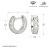 Wholesale Fashion Simple Basic Geometric Circle Shape Inlaid Zircon 925 Sterling Silver Women's Ear Buckle Earrings