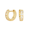 Wholesale Fashion Simple Basic Geometric Circle Shape Inlaid Zircon 925 Sterling Silver Women's Ear Buckle Earrings