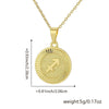 Wholesale Fashion Simple Constellation Necklace Pendant Copper Electroplated For Men And Women