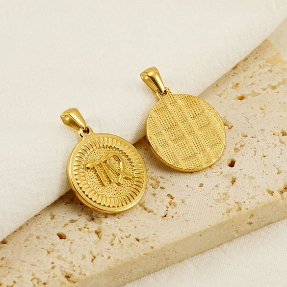 Wholesale Fashion Simple Constellation Pendant Necklace For Men And Women Made Of Stainless Steel With Electroplating Treatment