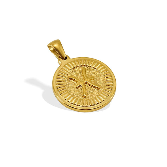 Wholesale Fashion Simple Constellation Pendant Necklace For Men And Women Made Of Stainless Steel With Electroplating Treatment