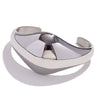 Wholesale Fashion Simple Curved Stainless Steel 18K Gold Plated Bracelet For Women