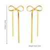 Wholesale Fashion Simple Cute Bow Goldplated Stainless Steel Earrings