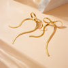 Wholesale Fashion Simple Cute Bow Goldplated Stainless Steel Earrings