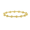 Wholesale Fashion Simple Geometric Copper Bead Stackable Elastic Bracelets Electroplated With 18K Gold For Unisex And Women