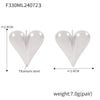 Wholesale Fashion Simple Heart Shape Geometric Stainless Steel Electroplated 18K Gold Women's Earrings