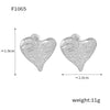 Wholesale Fashion Simple Heart Shape Geometric Stainless Steel Electroplated 18K Gold Women's Earrings