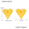 Wholesale Fashion Simple Heart Shape Geometric Stainless Steel Electroplated 18K Gold Women's Earrings