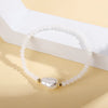 Wholesale Fashion Simple Irregular Pearl And Glass Beaded Bracelet With Geometric Pattern Handmade