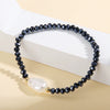 Wholesale Fashion Simple Irregular Pearl And Glass Beaded Bracelet With Geometric Pattern Handmade