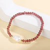 Wholesale Fashion Simple Irregular Pearl And Glass Beaded Bracelet With Geometric Pattern Handmade