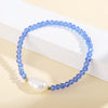 Wholesale Fashion Simple Irregular Pearl And Glass Beaded Bracelet With Geometric Pattern Handmade