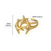 Wholesale Fashion Simple Irregular Star And Rose Copper Ring Set With Diamonds