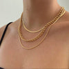 Wholesale Fashion Simple Multilayer Stacked Alloy Necklace With Electroplating For Women