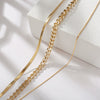 Wholesale Fashion Simple Multilayer Stacked Alloy Necklace With Electroplating For Women