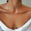 Wholesale Fashion Simple Multilayer Stacked Alloy Necklace With Electroplating For Women
