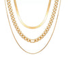 Wholesale Fashion Simple Multilayer Stacked Alloy Necklace With Electroplating For Women
