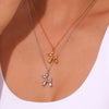Wholesale Fashion Simple Personality Internet Popular Puppy Pendant Necklace Stainless Steel 18K Gold Plated For Women