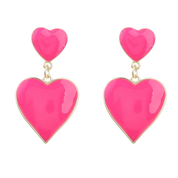 Wholesale Fashion Simple Personality Multi Layer Love Shaped Alloy Oil Drop Earrings