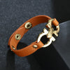 Wholesale Fashion Simple Pu Leather Alloy Geometric Bracelet For Women